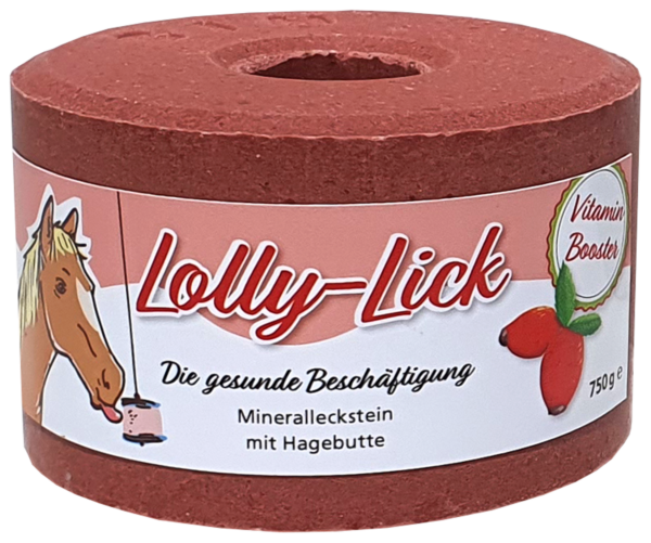 Lolly lick liksteen met rozenbottel