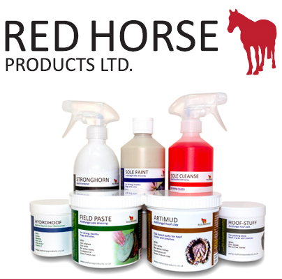 Overzichtsafbeelding met de producten van Red Horse Products